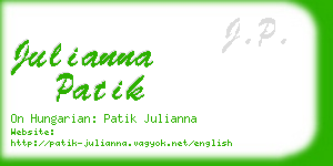 julianna patik business card